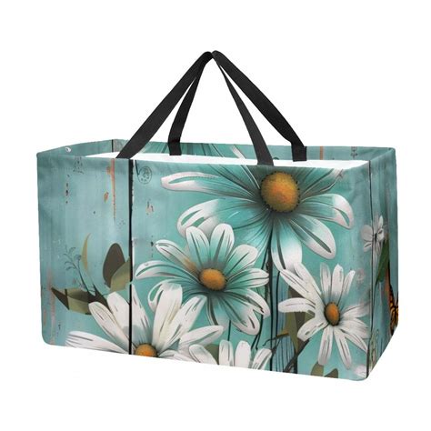 Large Rectangular Baskets For Storage Farm Teal Daisy Butterfly Closet