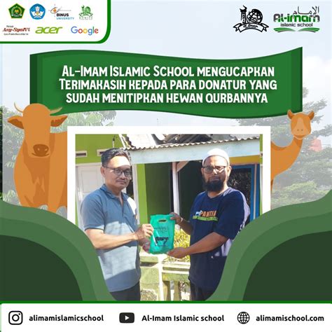 Ucapan Terimakasih Kepada Para Donatur Qurban Al Imam Islamic School