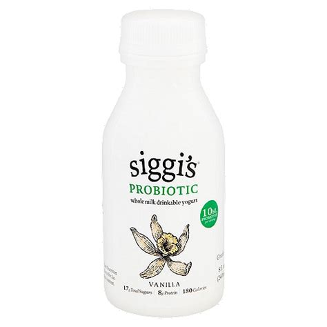 Siggis Probiotic Vanilla Whole Milk Drinkable Yogurt 8 Fl Oz Fairway