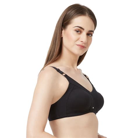 Soie Womens Full Coverage Non Padded Non Wired Bra Black Buy Soie Womens Full Coverage Non