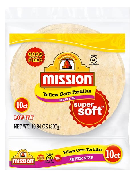 Mission Super Size Yellow Corn Tortillas 1084 Oz 10 Count Walmart
