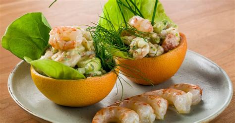 Recette de pamplemousses farcis à l avocat et crevettes Zeste