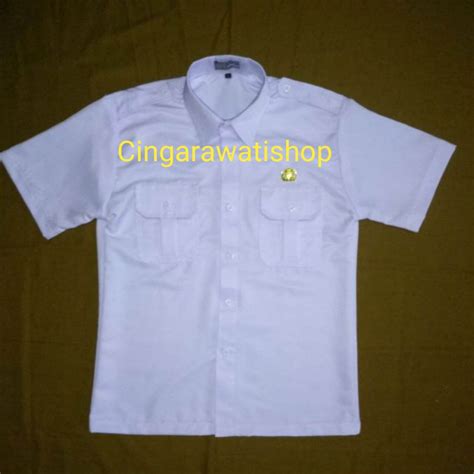 Baju Dinas Putih Pria Kerah Hitam Seragam Putih Pns Pria Terbaru