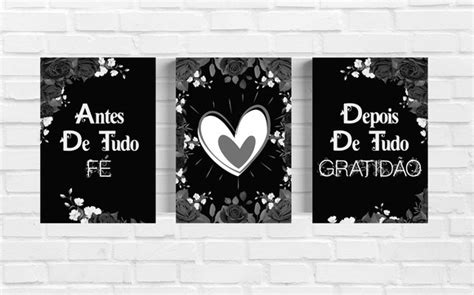 Kit Trio Placas Decorativas Antes De Tudo F X A Elo