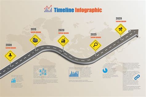 Business Roadmap Timeline Infographic Template Vector Illustration