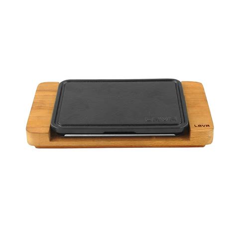 Cast Iron Hotplate X Cm With Wooden Stand And Stainless Steel