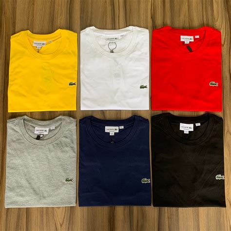 Camiseta B Sica Lacoste Masculina V Rias Cores Parcelamento Sem Juros