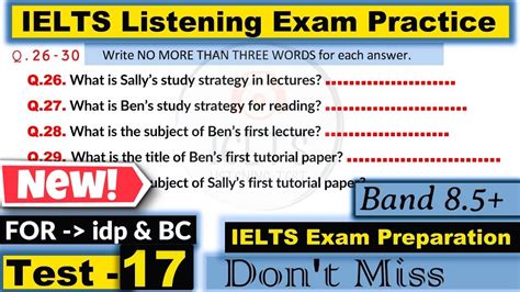 Very Hard Listening Test Idp Real Ielts Listening Test