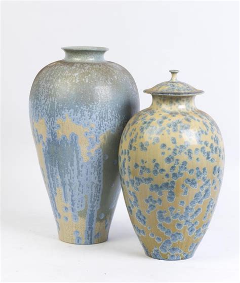 Sold At Auction Two David Wiliams Crystalline Glazed Pottery Vases