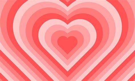 Premium Vector Groovy Heart Romantic Background