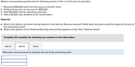 Solved Mission Incorporated Experienced The Following Events Chegg