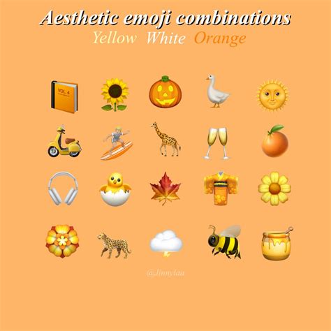 Orange yellow emoji combinations aesthetic | Emoji, Emojis, Bee