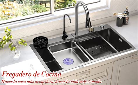 Fregadero de Cocina Fregadero de Cascada Volante Fregadero doméstico