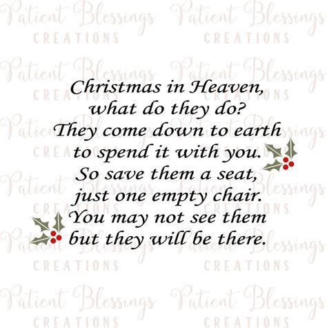 Christmas In Heaven Poem Printable - Printable Word Searches