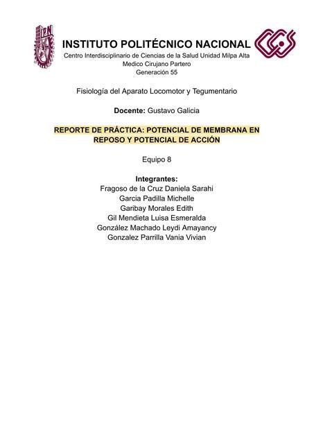 Práctica de potencial de membrana y de acción Daniela Fragoso uDocz