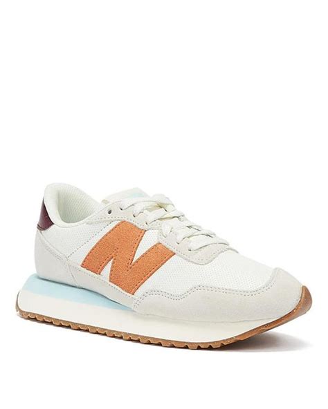 New Balance Leather 237 Womens Sea Salt Soft Copper Trainers Shoes