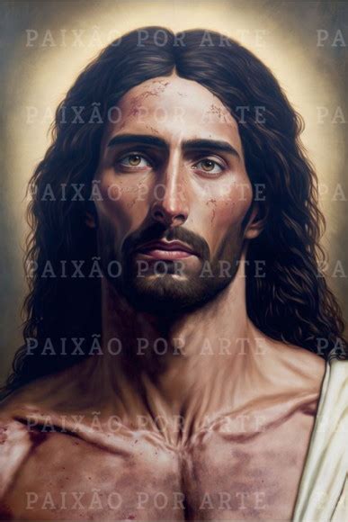 Arte De Jesus Cristo Realista E Exclusiva Produto Digital