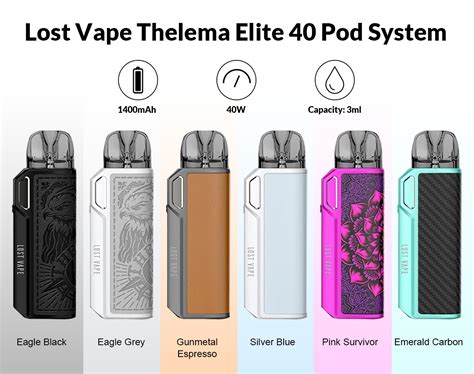 Lost Vape Thelema Elite 40 Pod System Starter Vape 26 99 Vapesourcing