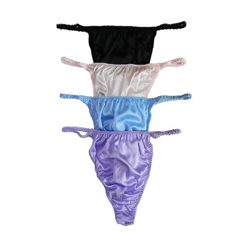 Buy Panasilk 4pcs Mens 100 Silk Thong Underwear Size