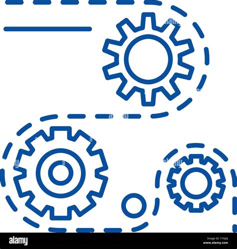 Manufacturing processes line icon concept. Manufacturing processes flat ...