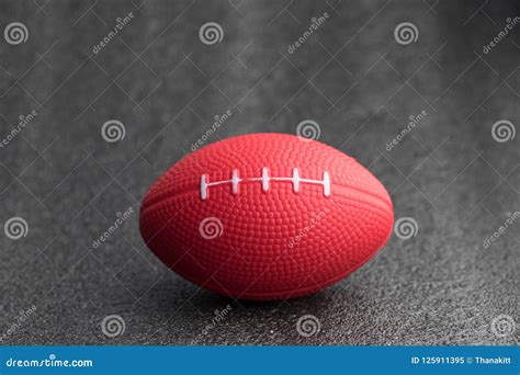 Rubber Red American Football Toy Stock Image Image Of American
