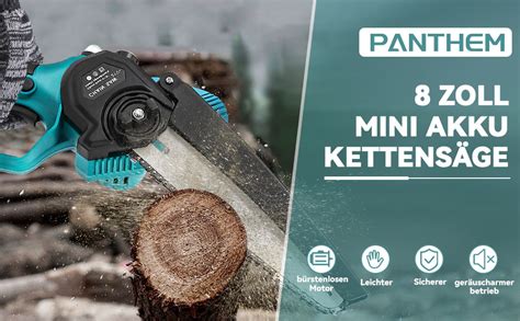 8 Zoll Mini Kettensäge Kompatibel mit Makita 18V Akku mit Bürstenloser