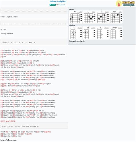 Chord: Yellow Ladybird - tab, song lyric, sheet, guitar, ukulele | chords.vip