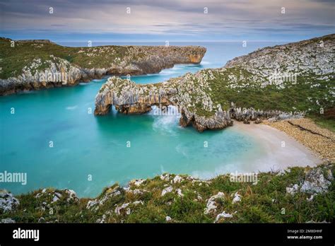 Playa De Cuevas Del Mar Llanes Asturias Spain Stock Photo Alamy