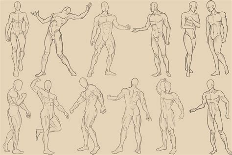 Male Pose Procreate Brushes By Svgocean Thehungryjpeg