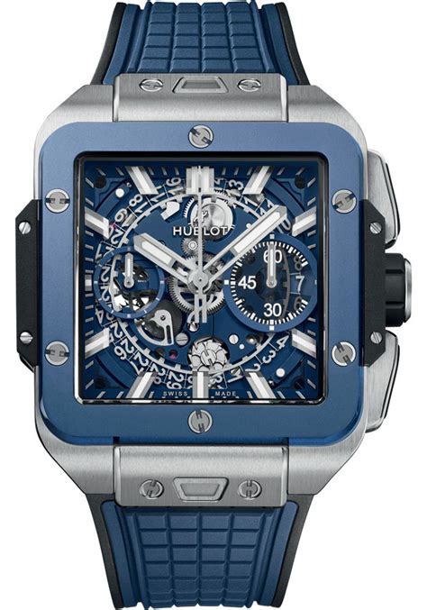 Hublot Square Bang Unico Titanium Blue Ceramic Watches