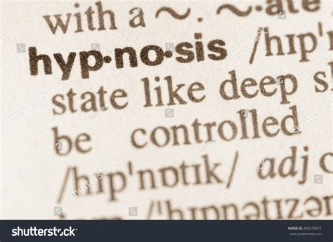 Definition Of Word Hypnosis In Dictionary Stock Photo 295079072