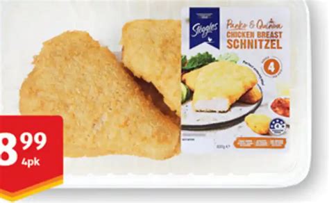 Steggles Chicken Breast Schnitzel 4pk600g Panko And Quinoa Offer At Aldi