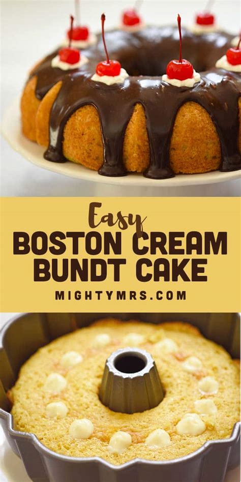 Boston Cream Bundt Cake Mighty Mrs Super Easy Recipes