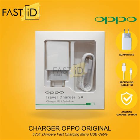 Jual Charger OPPO ORIGINAL 100 Fast Charging 5V 2A F3 F5 F7 F11Pro