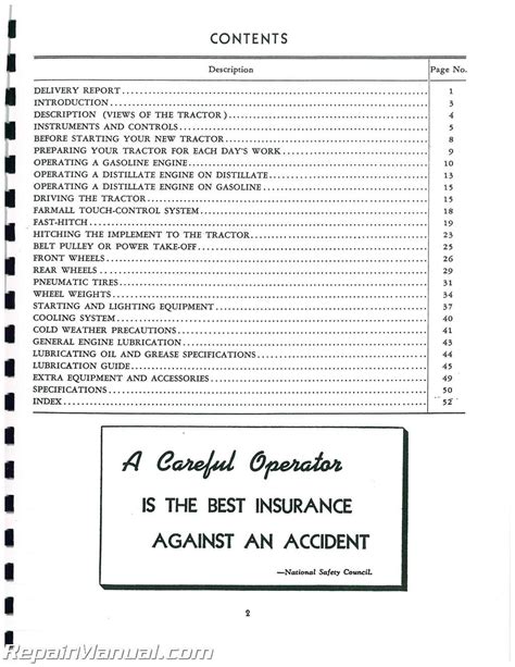 International Harvester Farmall 140 Operators Manual