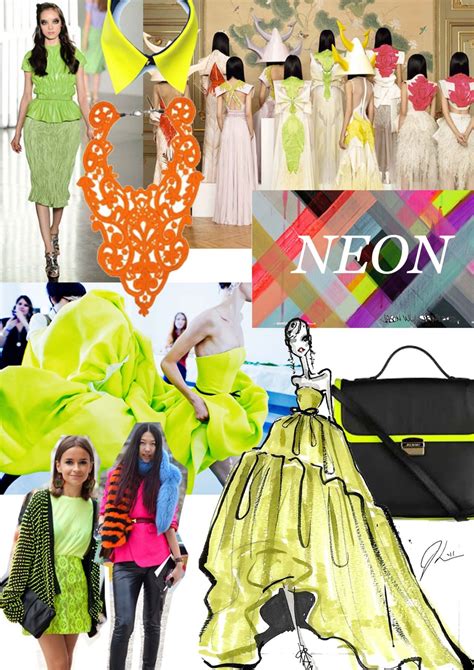 Trend Board Neon Fashion Trend Board Fashion Design Classes