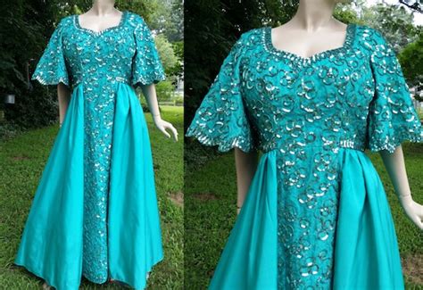 Plus Size 80s Prom Dress Vintage Evening Gown By Gottagovintage1