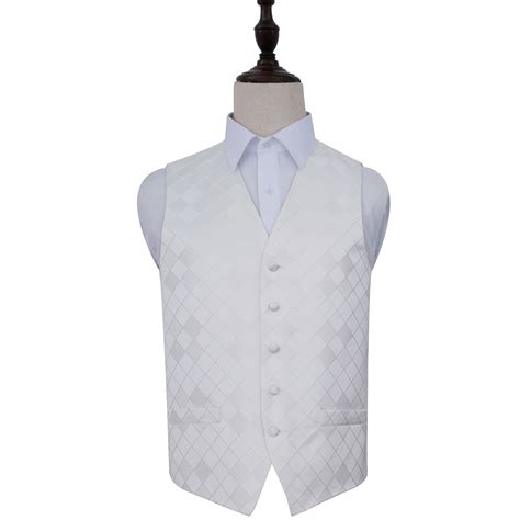 Men S Diamond Ivory Wedding Waistcoat