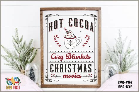 Hot Cocoa Cozy Blankets Christmas Movies Graphic By Dark Pixel · Creative Fabrica