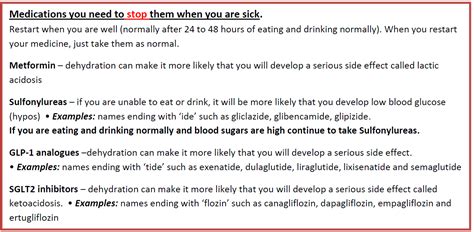 Sick Day Rules Type 2 Diabetes Gpnotebook