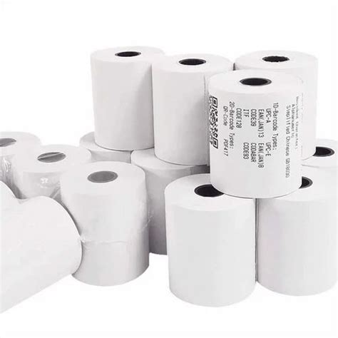 Plain White Thermal Paper Roll Gsm Less Than Gsm At Best Price In