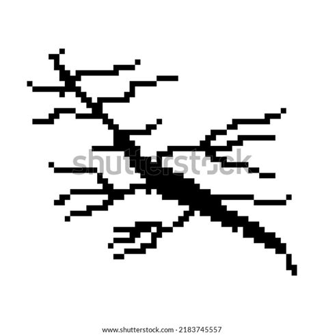 Black Crack Pixel Art Vector Illustration Stock Vector Royalty Free