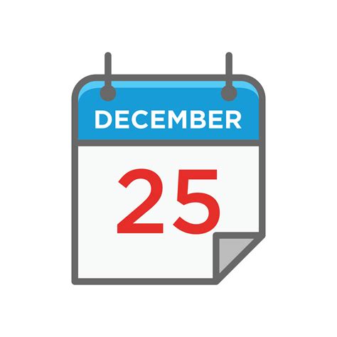 Calendar 25 December Icon Vector Design Template 26557207 Vector Art At