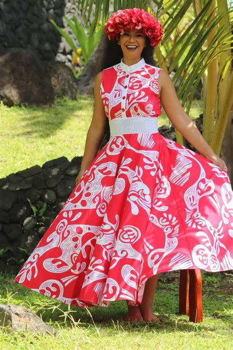 Pin By Natasha Edwin On Dresses Polynesian Dress Island Fashion Tahitian Dress