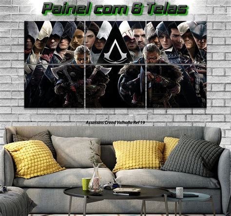 Quadro Decorativo Gamer Assassins Creed Valhalla 1 28x61cm