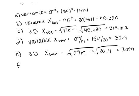 Solved A Population Has A Standard Deviation Of We Take A Random