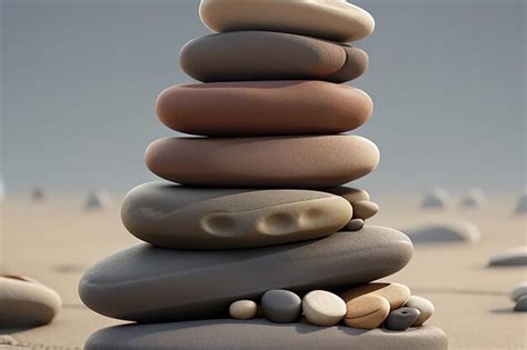 Premium Photo Harmonious Stacked Stones Zen