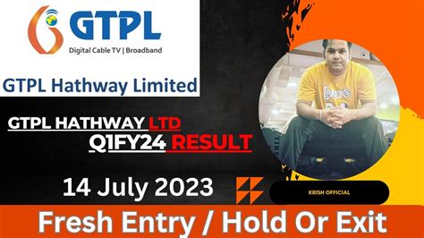 GTPL Hathway Share Q1 Result FY24 GTPL Hathway Share Latest News