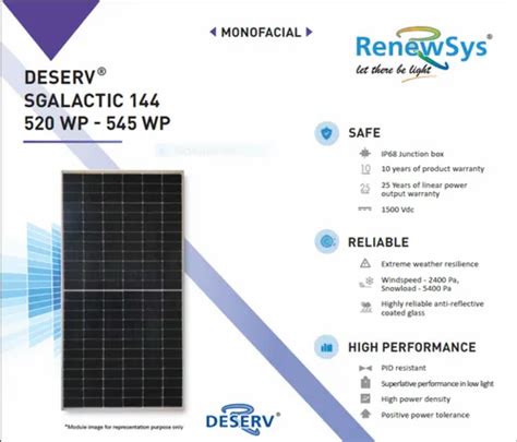 Mono Perc Renewsys Wp High Efficiency Monocrystalline Solar Modules