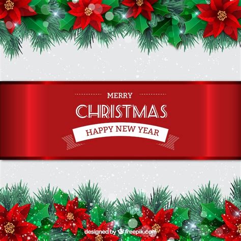 Free Vector Christmas Card With Elegant Ornament